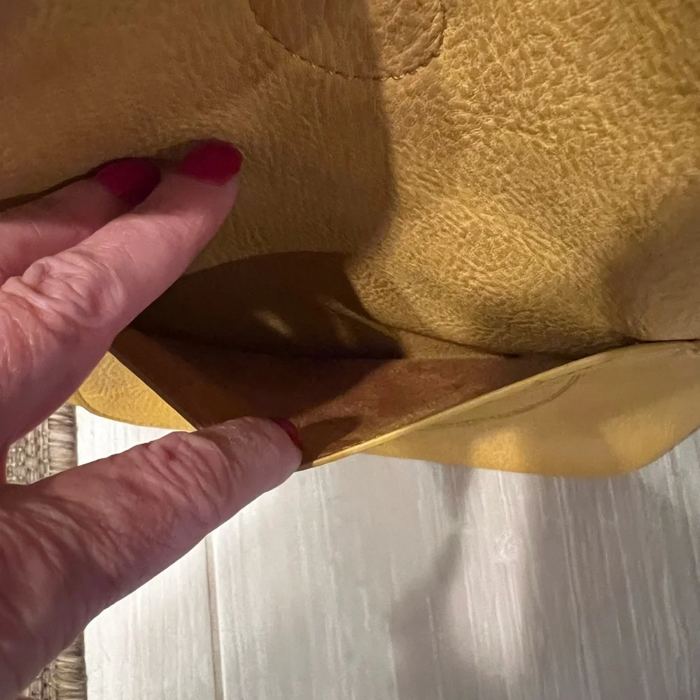Mustard Yellow Vegan Leather Tote Bag